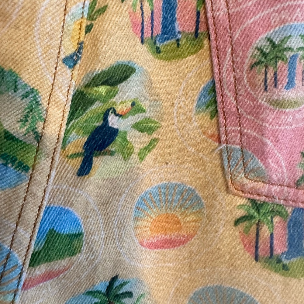 FARM Rio Multicolor Tropical Jean Shorts - Picture 5 of 6